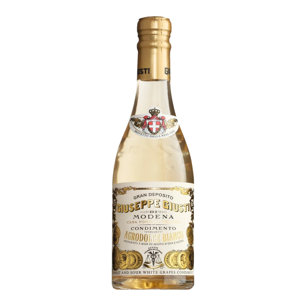 Acetaia Giusti Agrodolce Bianco – weißes Süß-sauer-Dressing aus Trebbiano-Most und Weißweinessig, Flasche