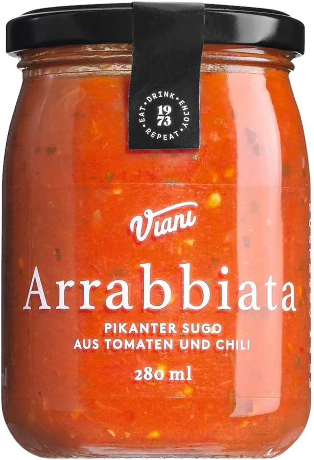 Glas Arrabbiata – Pikanter Sugo mit Chilli, rote Tomatensauce mit Chilistücken