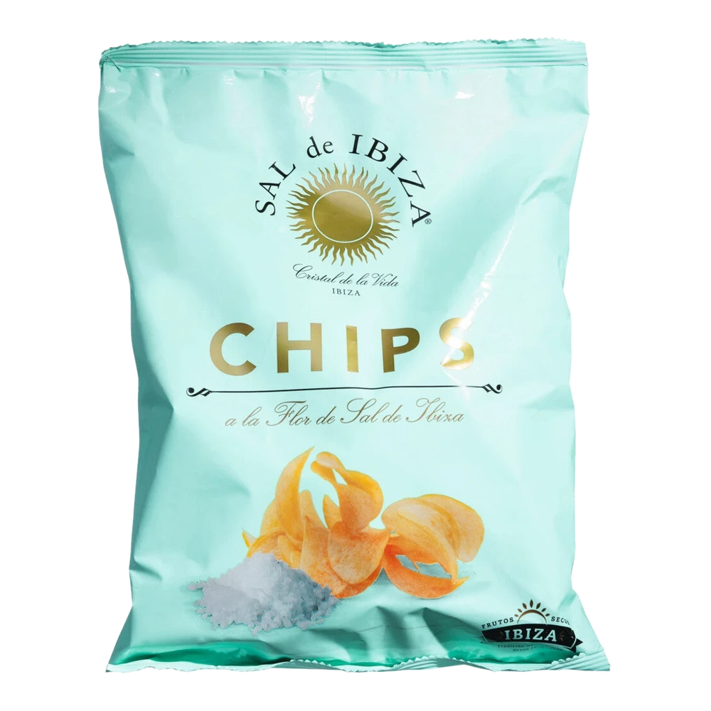 SAL de IBIZA Chips a la Flor de Sal de Ibiza 125g – crispy potato chips with sea salt, bag