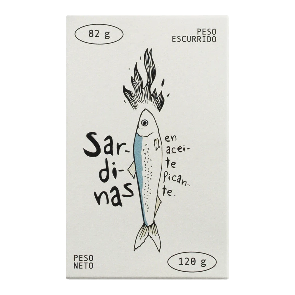 El Raño Sardines in Spicy Oil – Sardinendose in würzigem Chiliöl, Vorderansicht