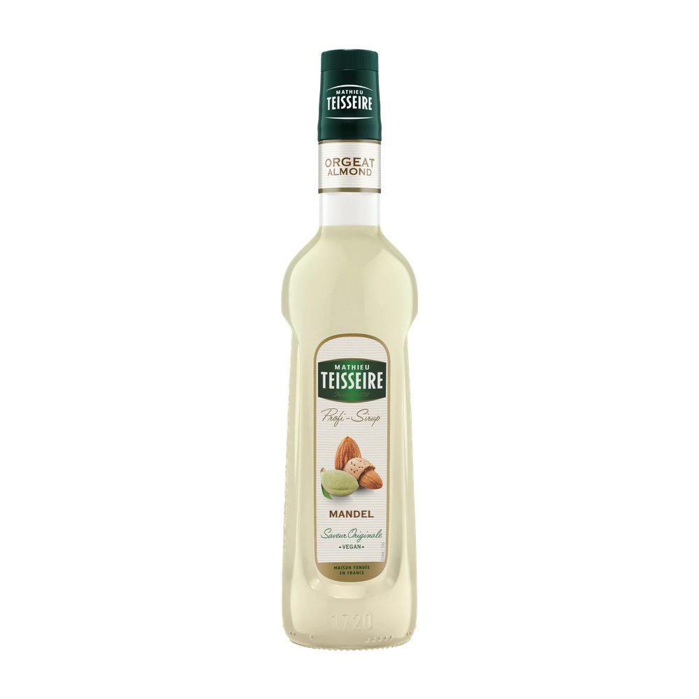 Mathieu Teisseire Mandel Sirup in einer Flasche – aromatischer Mandelsirup für Getränke und Desserts.