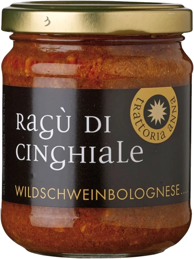 Trattoria Anna Ragu di Cinghiale 180g – Wildschwein-Ragù-Sauce im Glas