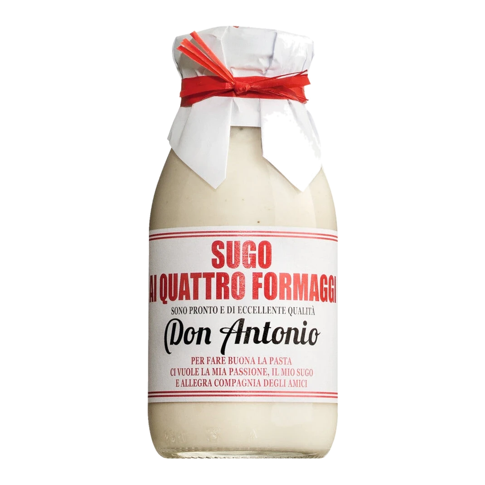 Glas Sugo quattro formaggi von Casina Rossa – cremige Käsesauce mit Gorgonzola, Pecorino, Grana Padano und Montasio