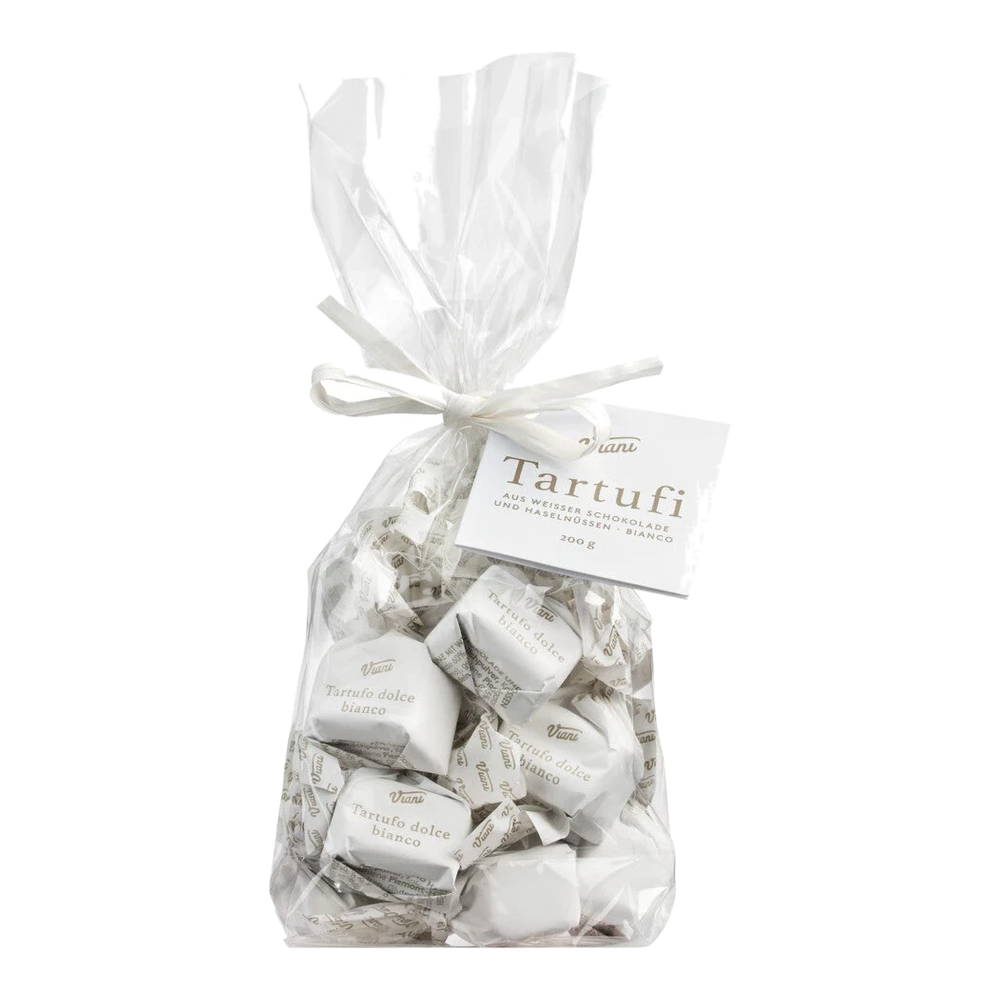 Tartufi dolci bianchi classic edition – 14 white truffle pralines with hazelnut and vanilla in a gift bag