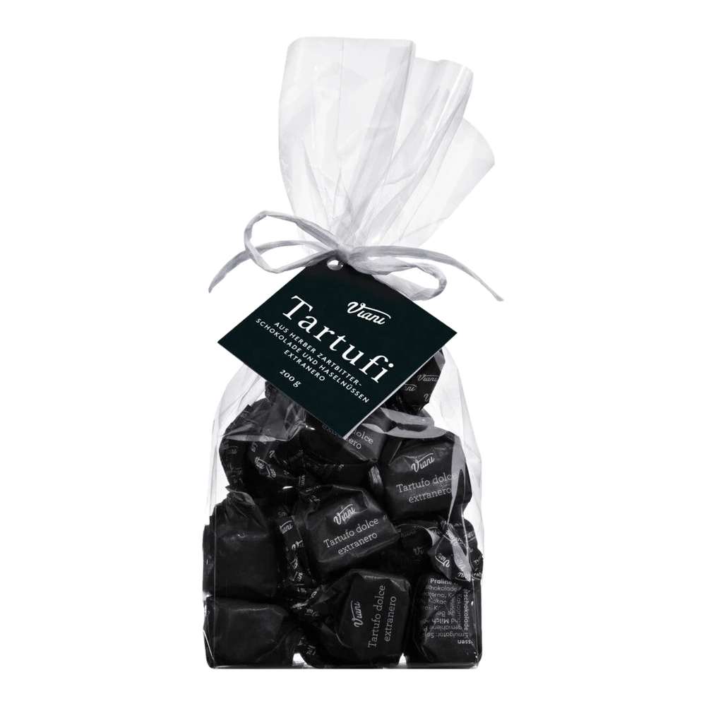 Tartufi dolci extraneri classic edition – 14 dark truffle pralines with premium dark chocolate and IGP hazelnuts