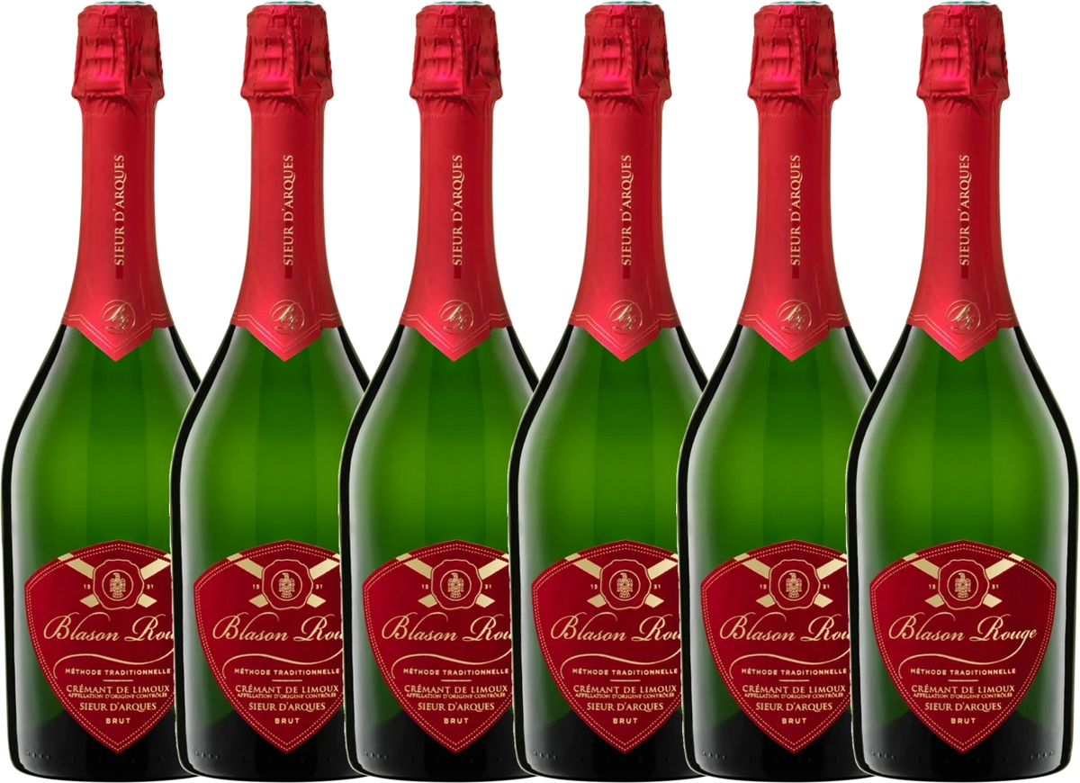Sechs Flaschen Sieur d'Arques Blason Rouge Crémant de Limoux Brut im Sparpaket