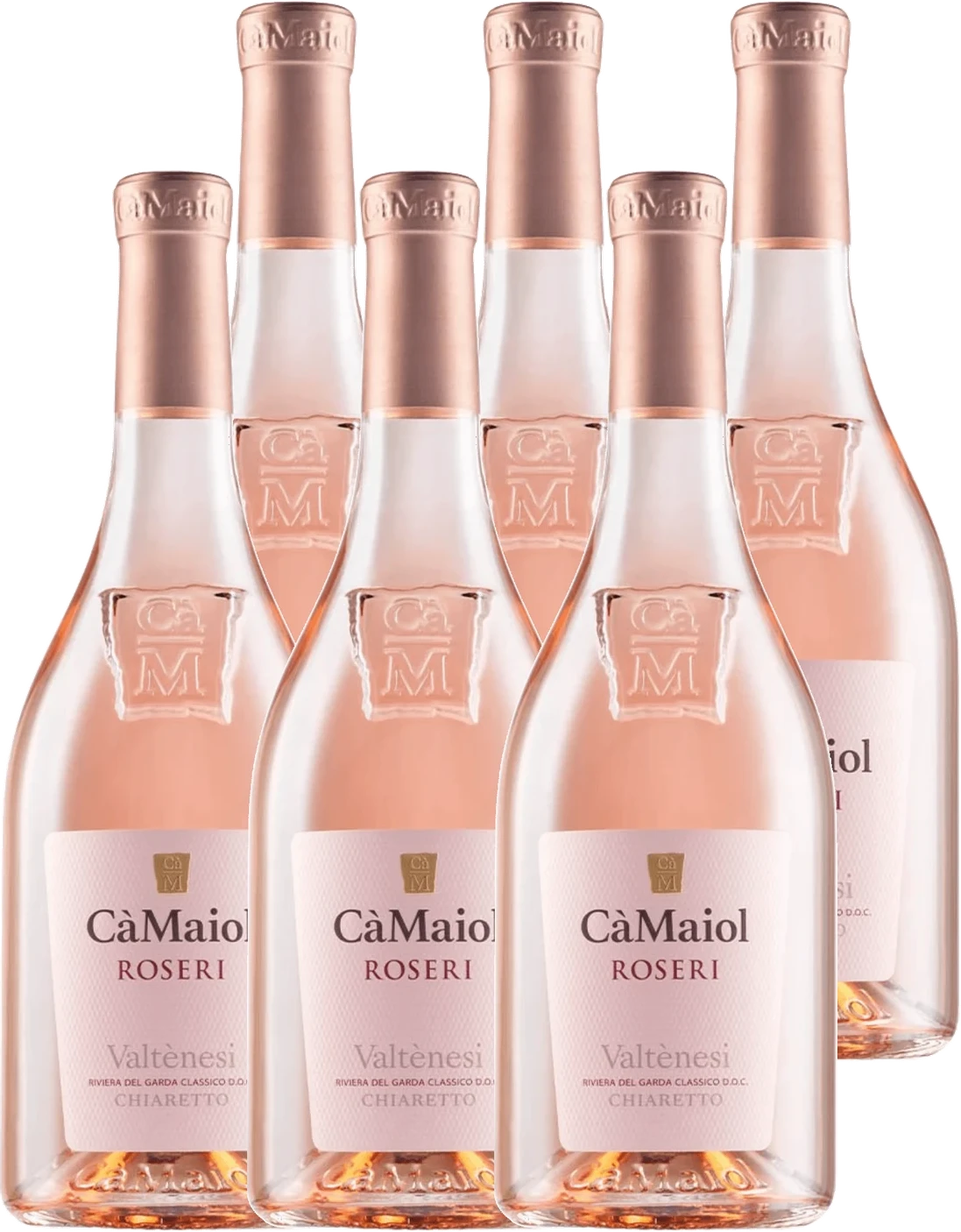 6er Sparpaket Roseri Chiaretto Riviera del Garda Classico Valtenesi DOP von Cà Maiol, sechs Roséweinflaschen