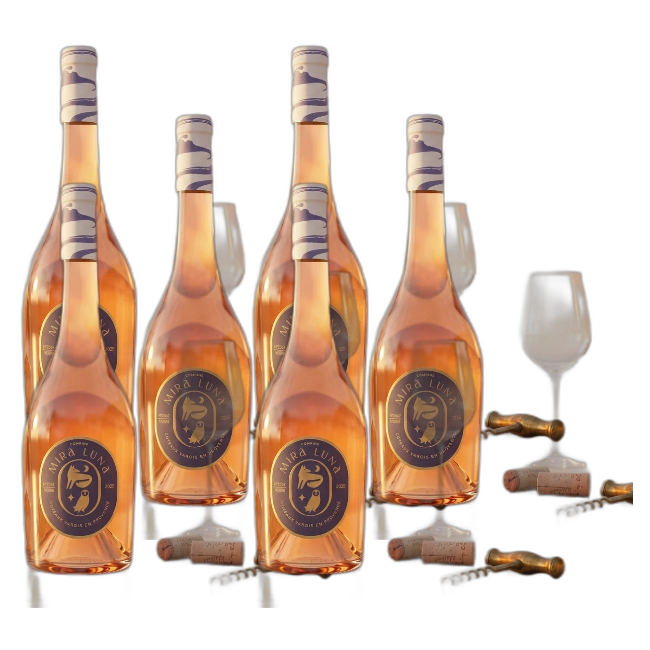 Sparpaket 6× Mira Luna Coteaux Varois en Provence Rosé 2025
