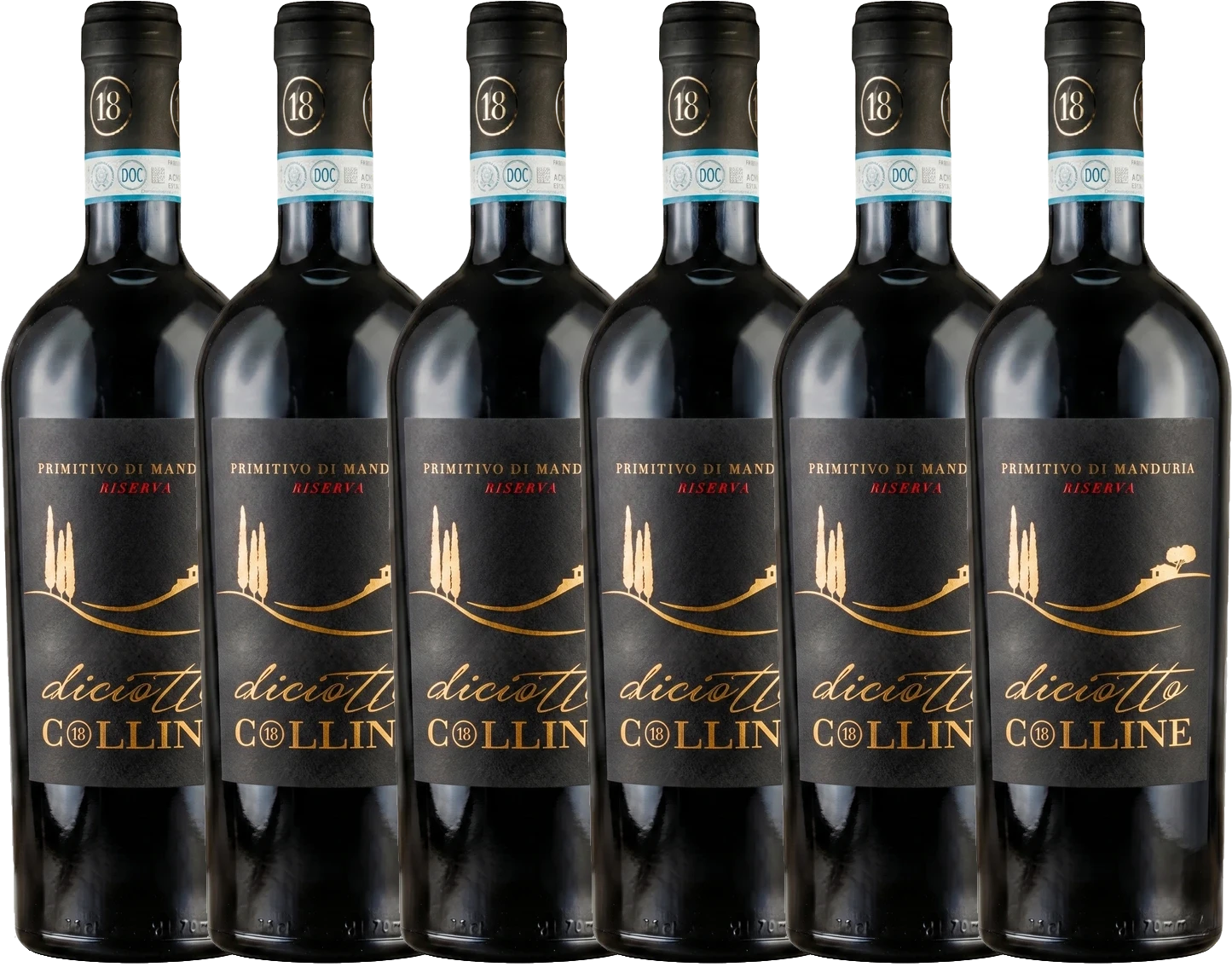 Sparpaket 6× Diciotto Colline Primitivo di Manduria Riserva DOC
