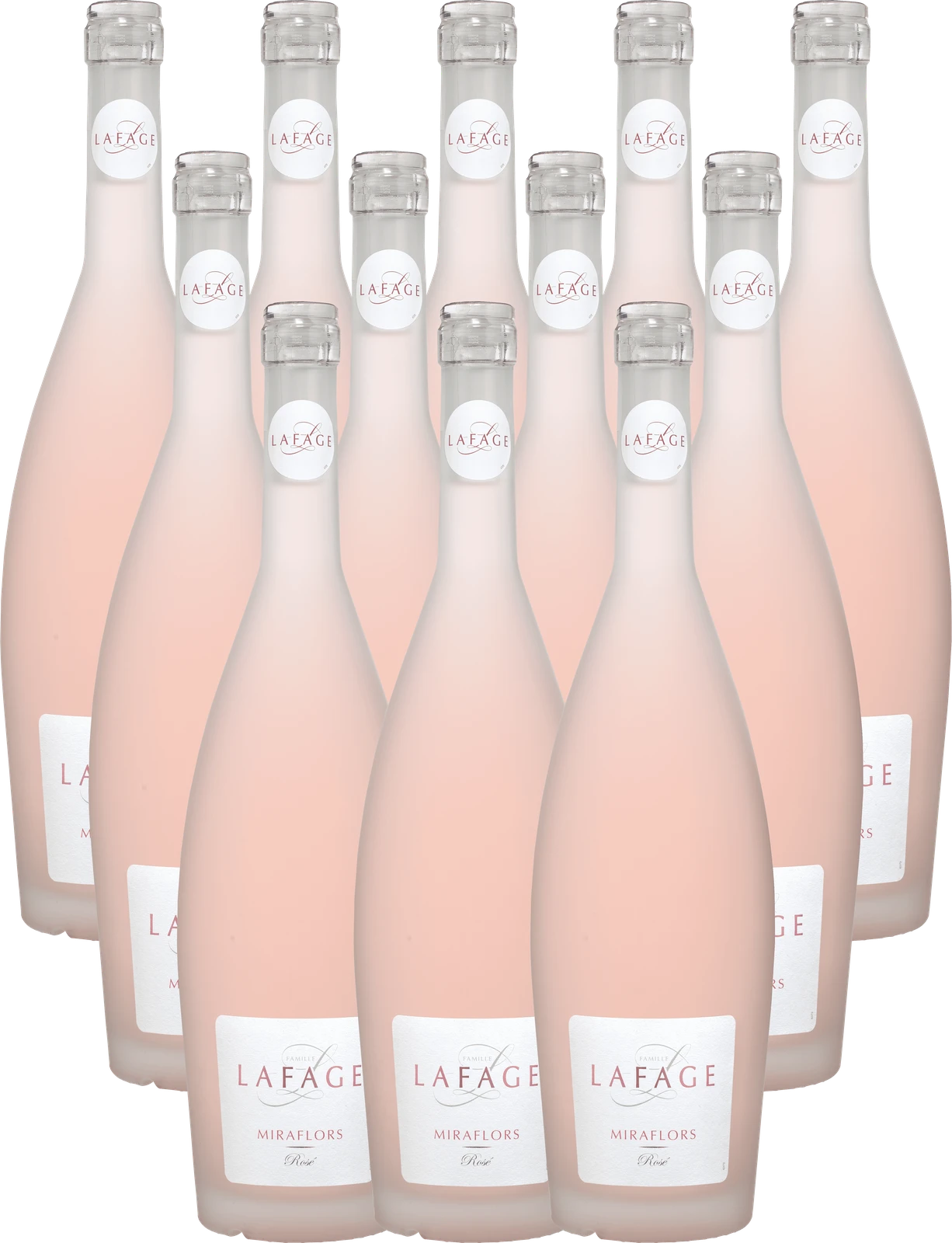 12 Flaschen Domaine Lafage Miraflors Rosé im Sparpaket, IGP Côtes Catalanes, helles Rosa, Roussillon