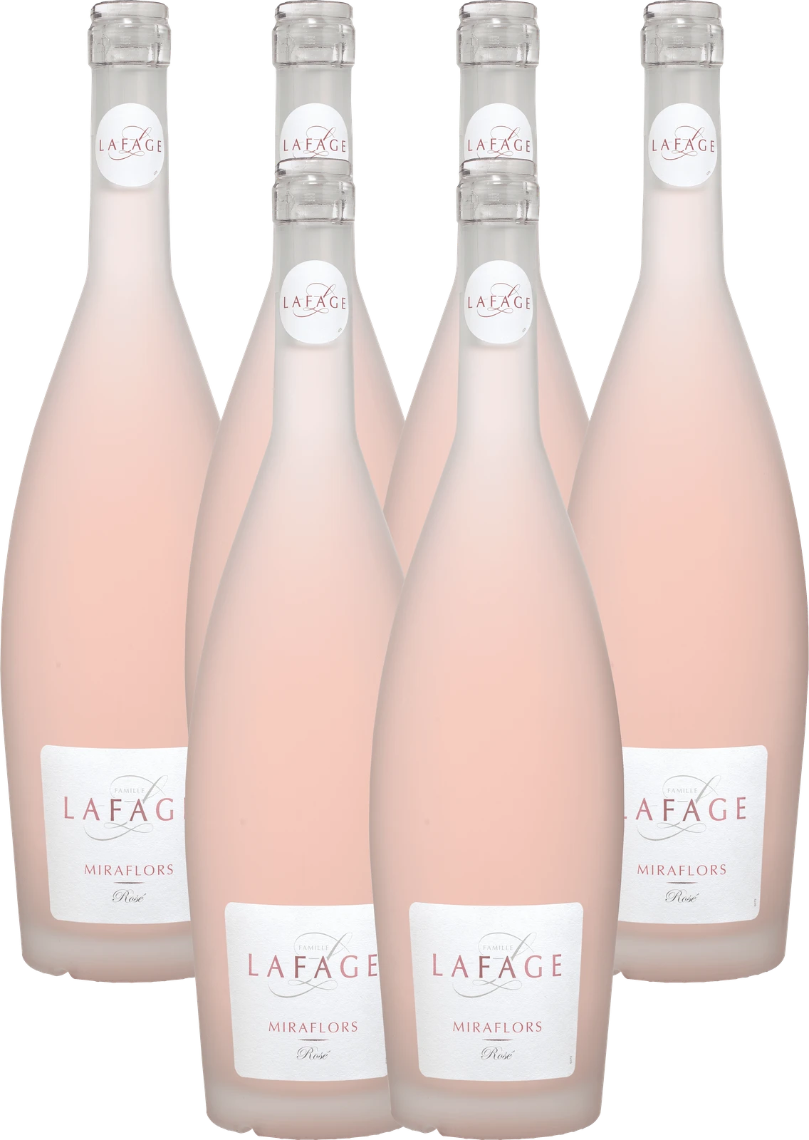 6 Flaschen Domaine Lafage Miraflors Rosé im Sparpaket, helles Rosa, aus dem Roussillon