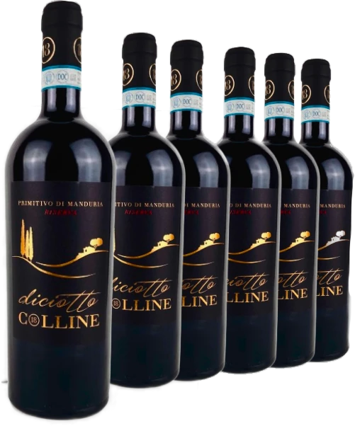 Diciotto Colline Primitivo di Manduria Riserva DOC 6er Karton
