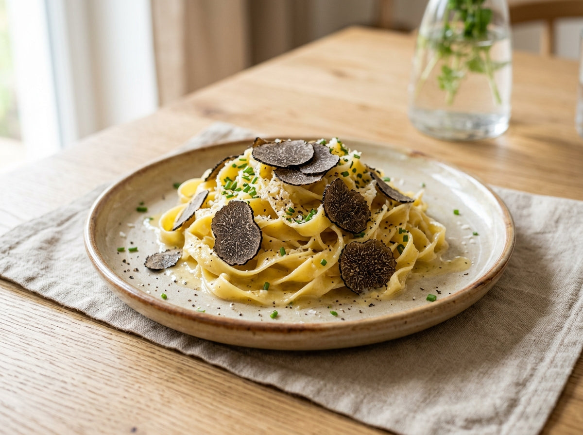 Tagliatelle mit Sommertrüffel-Lamellen — Rezept aus dem Vinoscout-Magazin