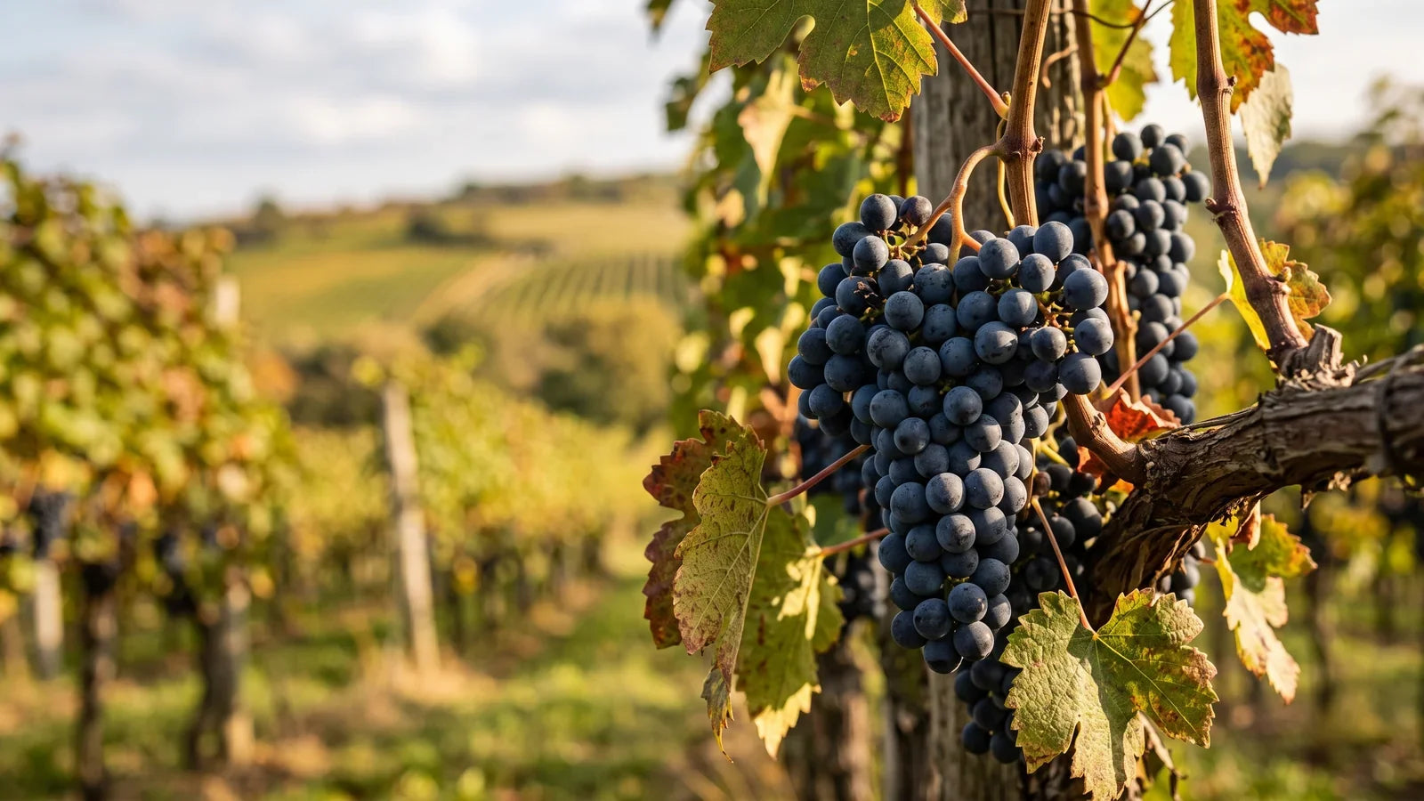 Trauben der Rebsorte Blaufränkisch