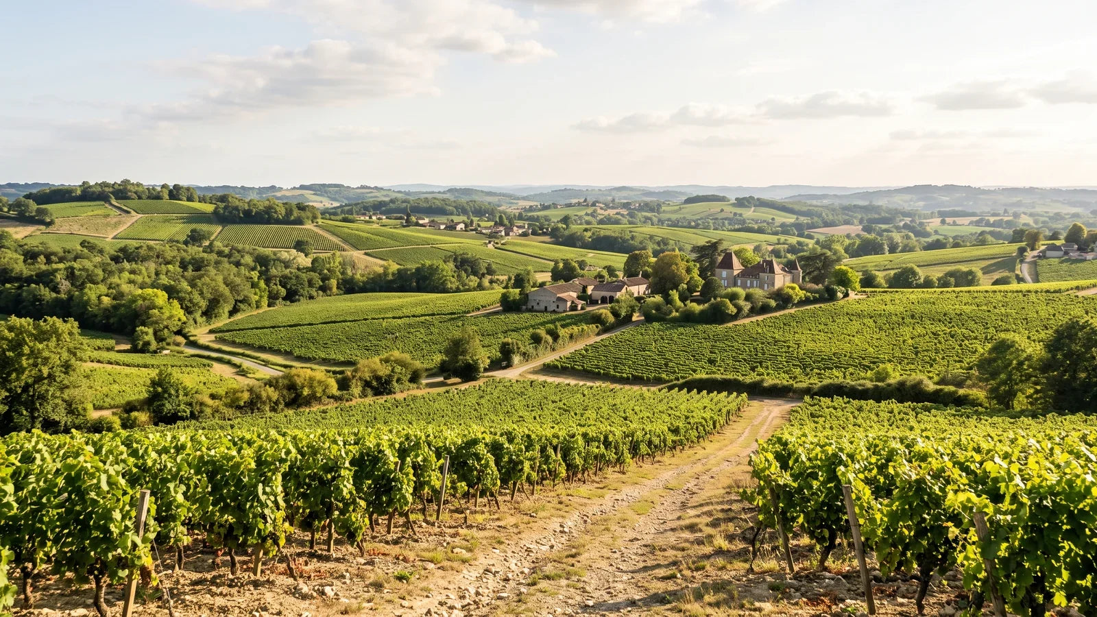 Wine landscape of the Côtes de Bordeaux region