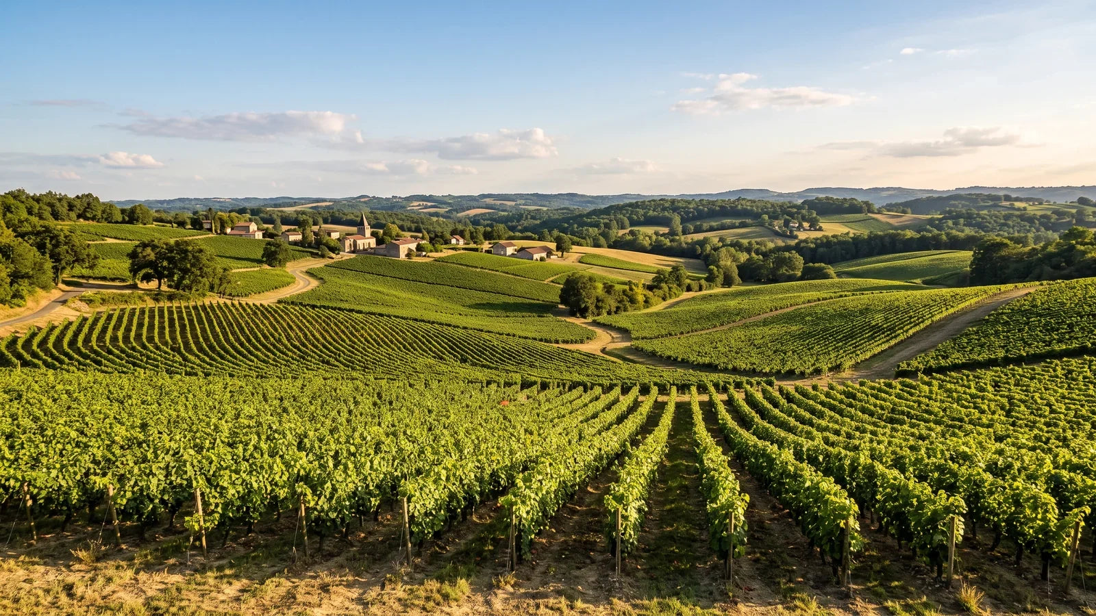 Wine landscape of the Côtes de Gascogne region