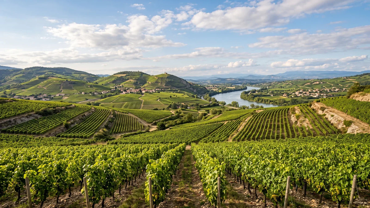 Wine landscape of the Crozes-Hermitage region