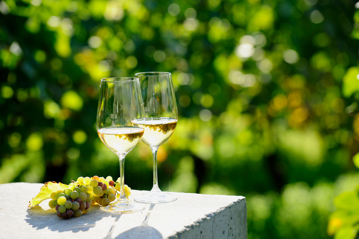 Wein halbtrocken, Weingläser, Reebe