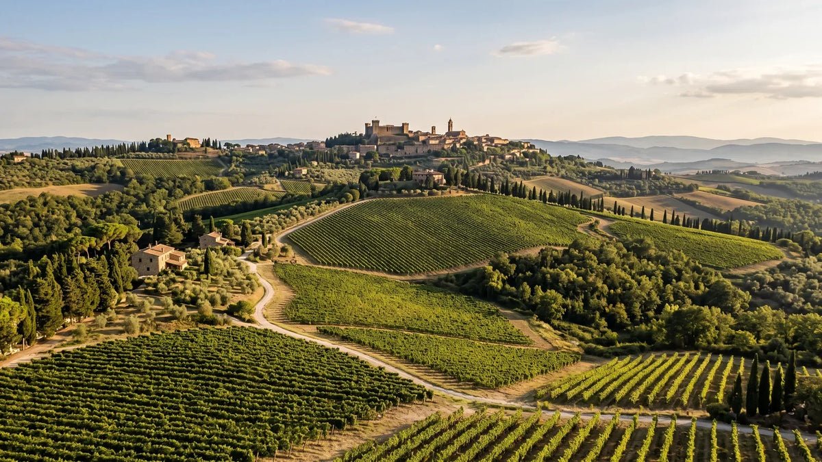 Wine landscape of the Montalcino region