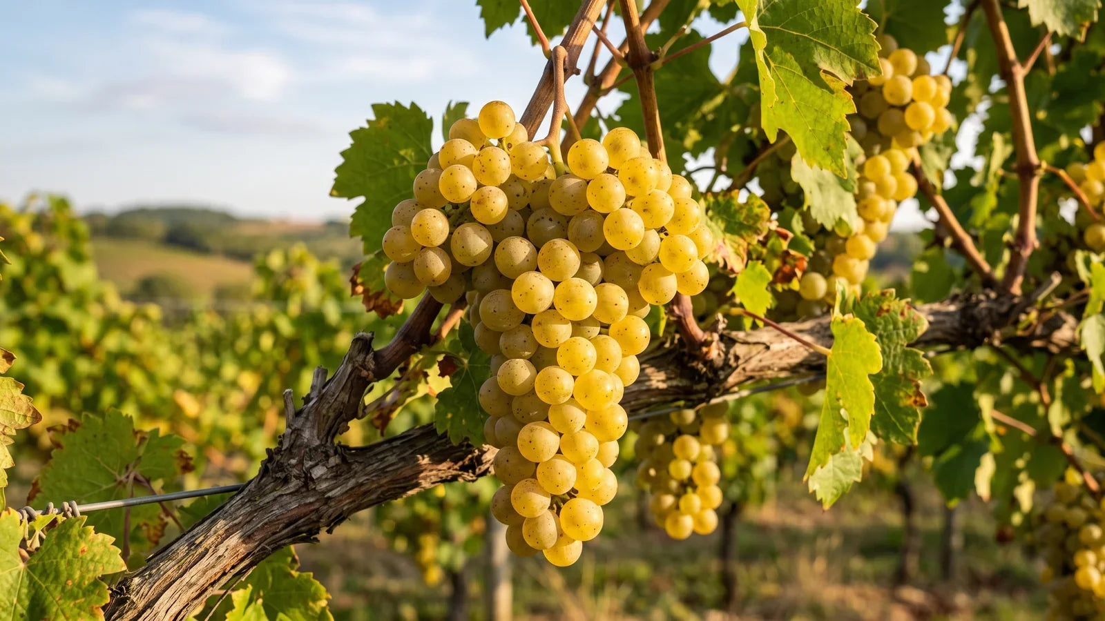 Trauben der Rebsorte Petit Manseng