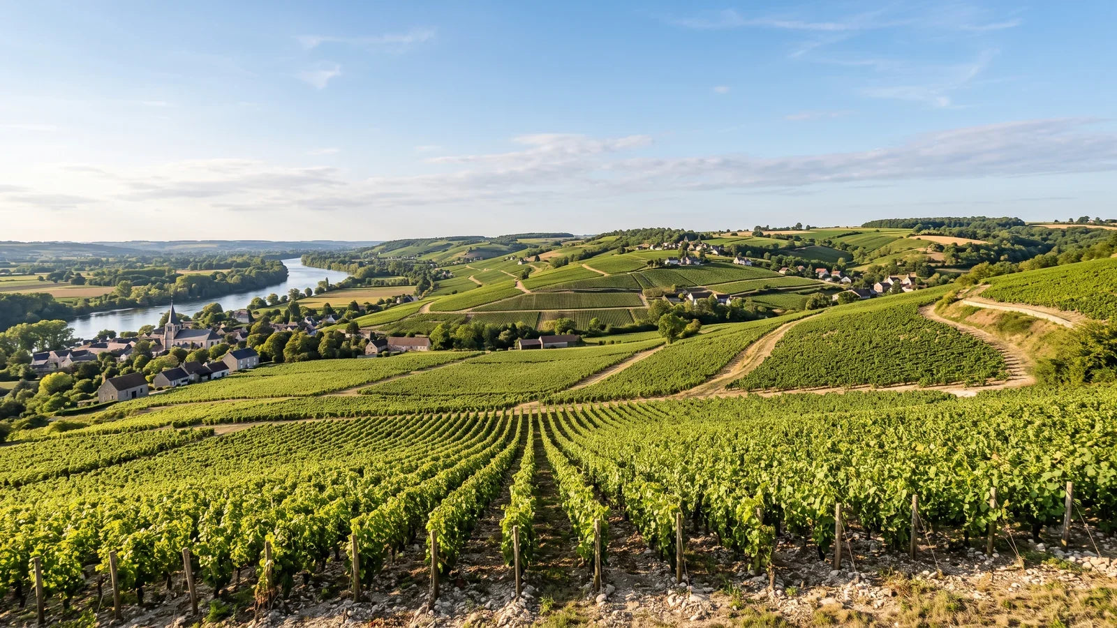 Wine landscape of the Pouilly Fumé region