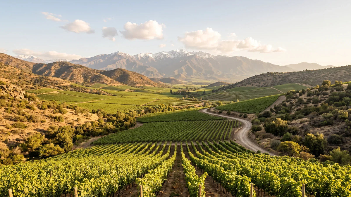 Wine landscape of the Valle del Rapel region