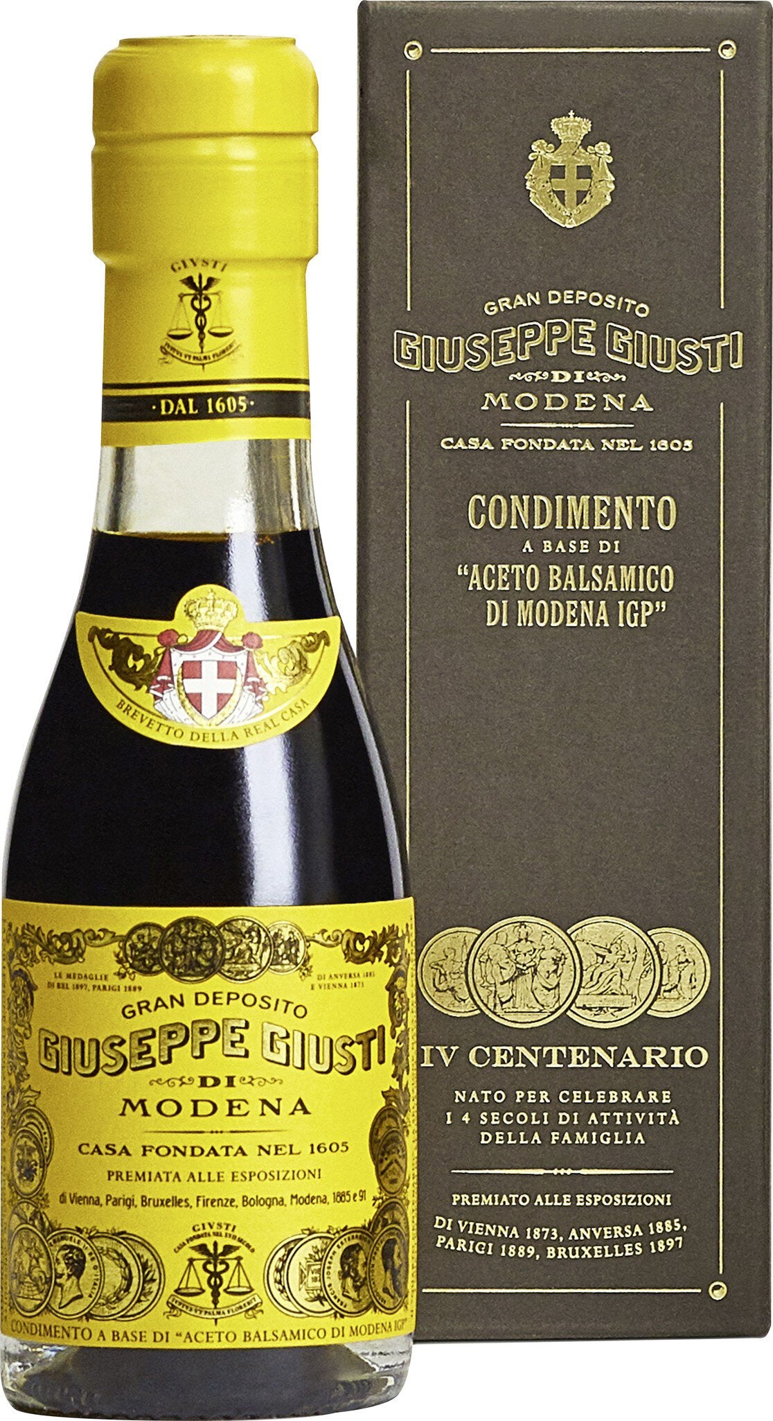 Balsamico 4 Gold Medals Traditional Bottle in GP Aceto Balsamico di Modena IGP 0.1L