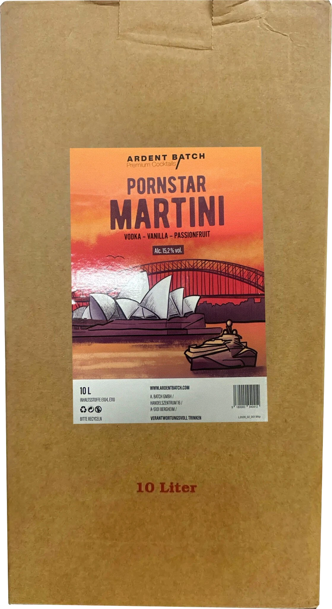 Nitro Pornstar Martini BIB 15.2% vol Vodka-Vanilla-Passionfruit spirit 10.0L