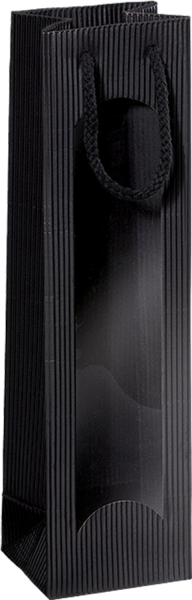 Geschenktüte Schwarz 1er mit Fenster