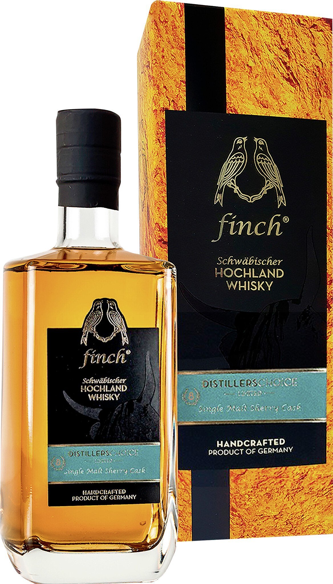 finch DistillersChoice Single Malt Sherry 8yo 46% vol Swabian Highland Single Malt Whisky 0.5L