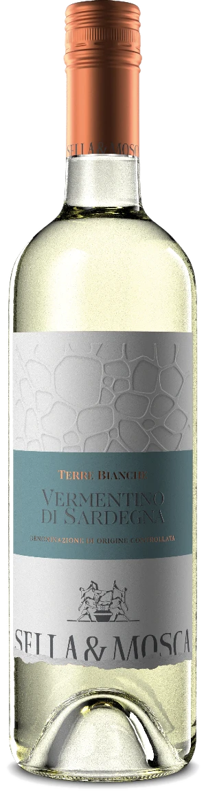 Sella & Mosca Vermentino di Sardegna DOC, straw-yellow white wine bottle with green reflections, Sardinian winery