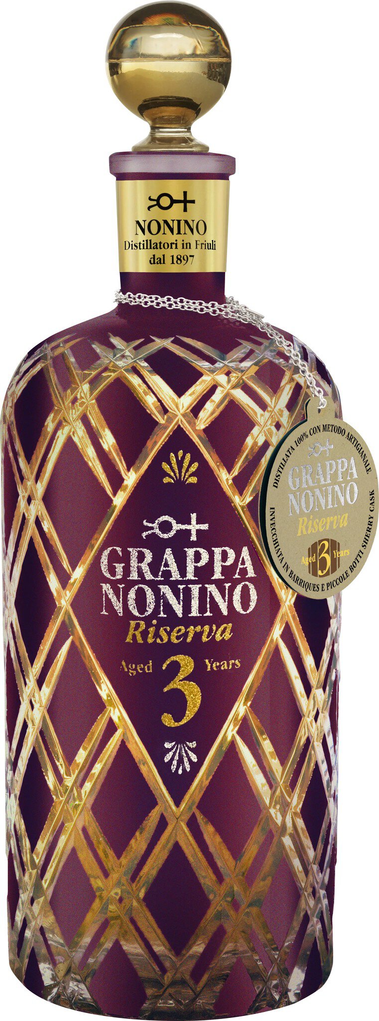 Grappa Riserva Nonino aged 3y 41%vol im Barrique gereift - einzeln in GP 0,5L