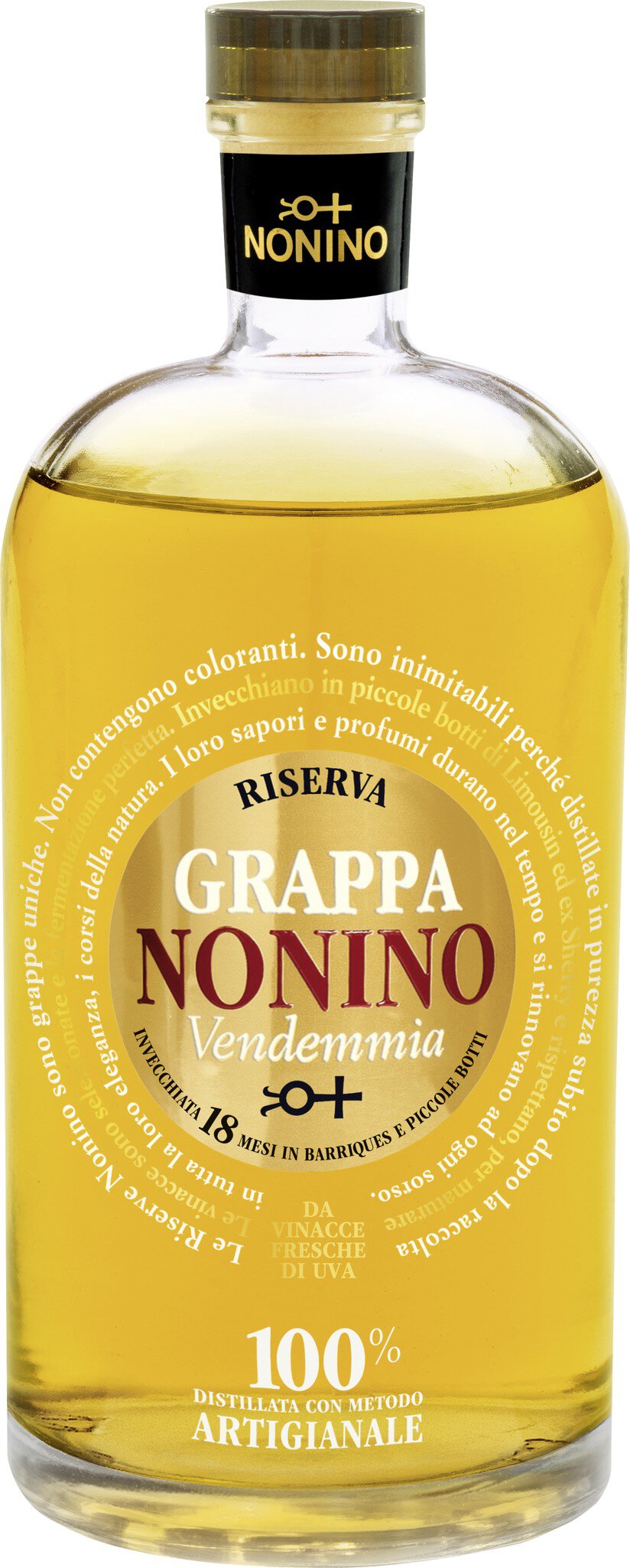 Grappa Vendemmia Riserva 18 Monate 41% vol. im Barrique gereift 0,7L