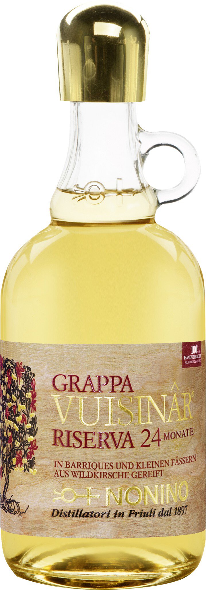 Grappa Vuisinâr Riserva 41% vol im Wildkirschenholzfaß gereift 0,7L