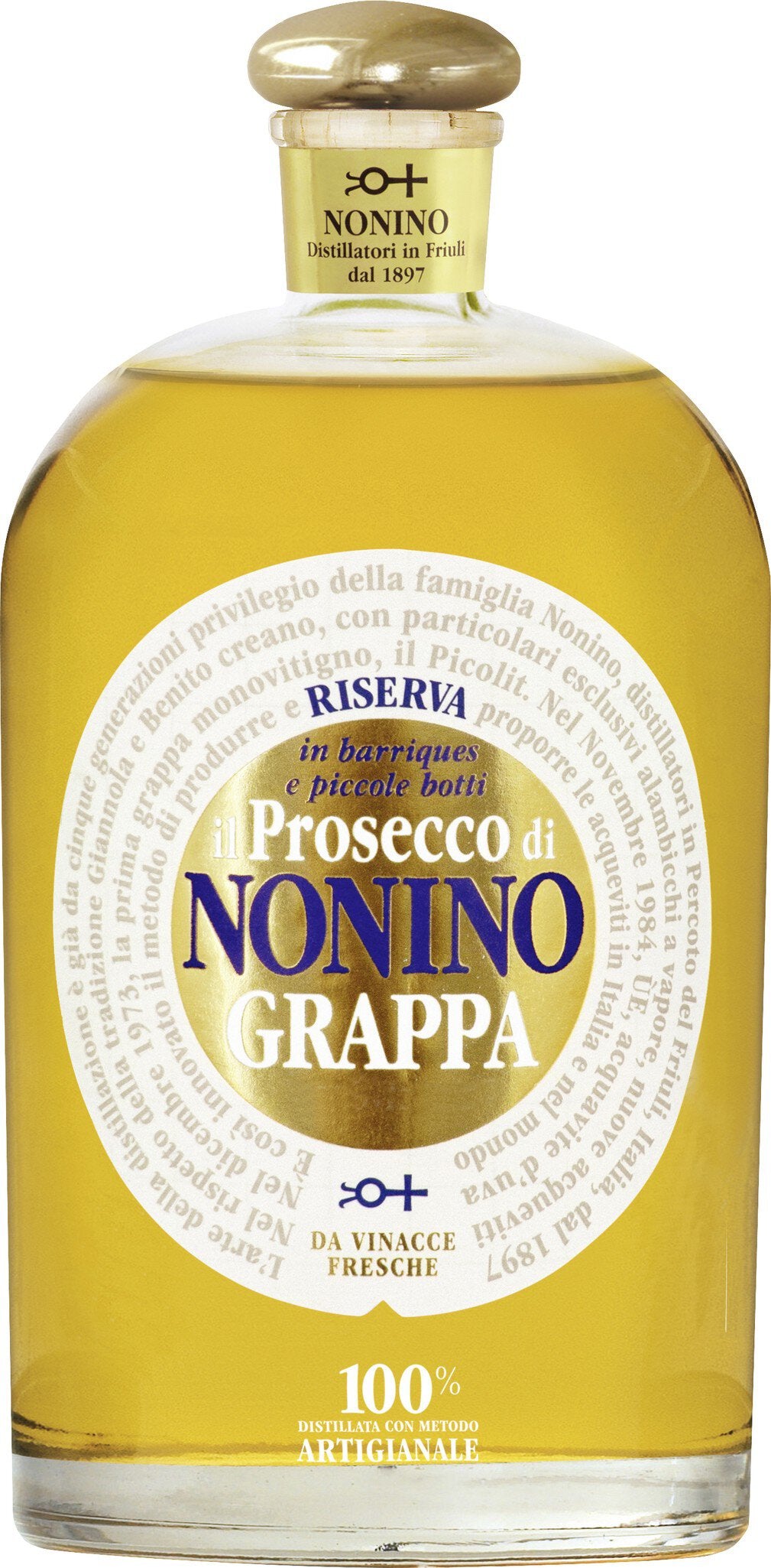 Grappa Il Prosecco Monovitigno im Barrique gereift 41% vol.