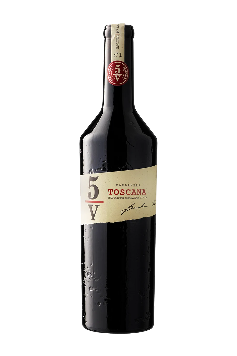 Barbanera 5/V Toscana Rosso, Rotweinflasche aus der Toskana