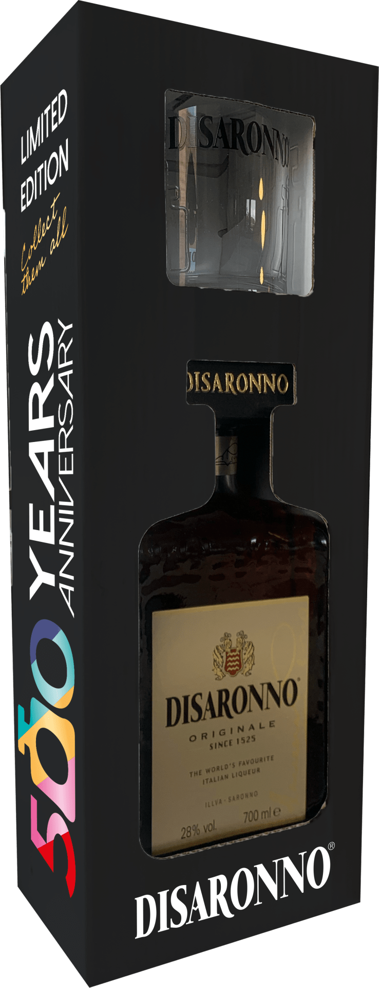 Disaronno On-Pack with glass
