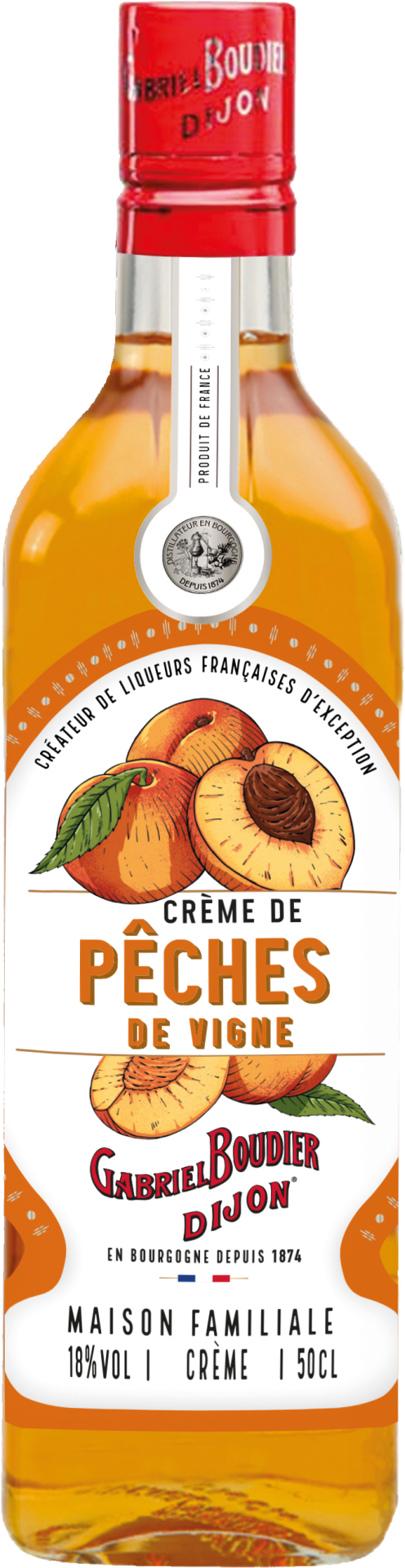 Crème de Pêches de vigne (Weinbergpfirsich) Boudier 0,5L