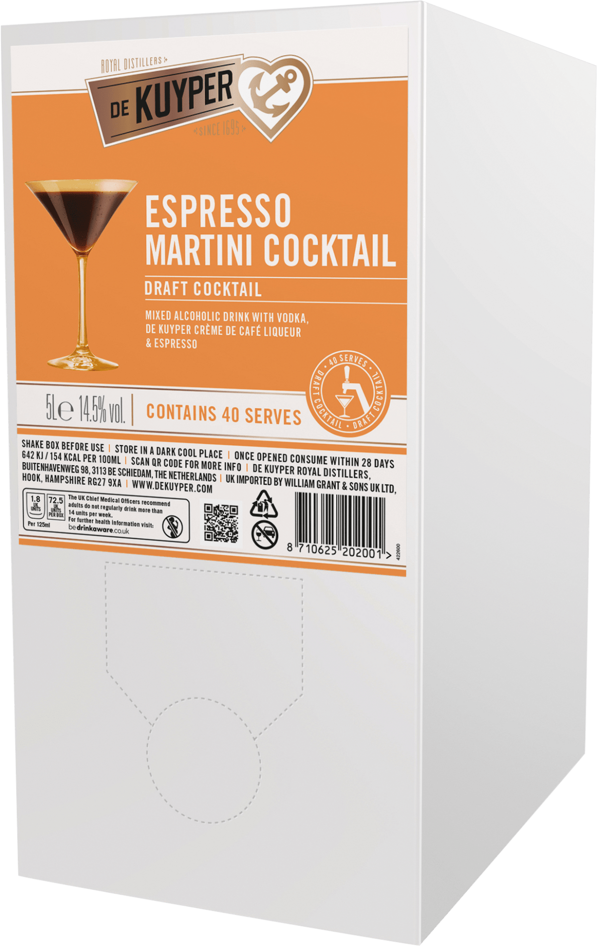 Espresso Martini Bag-in-Box für Zapfanlage