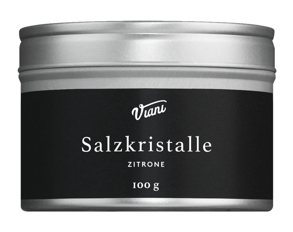 Salzkristalle Zitrone