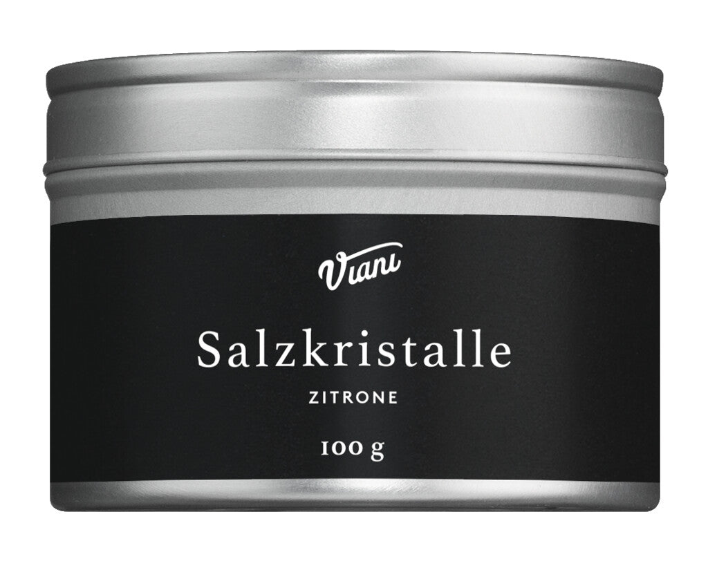 Salzkristalle Zitrone