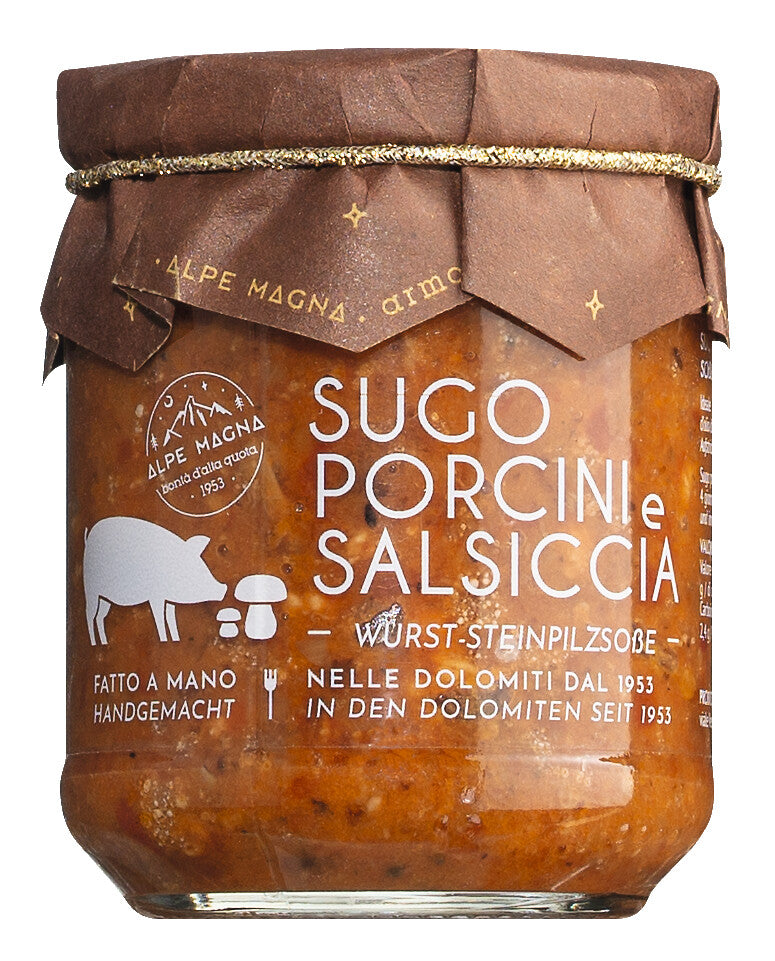 Sugo porcini e salsiccia