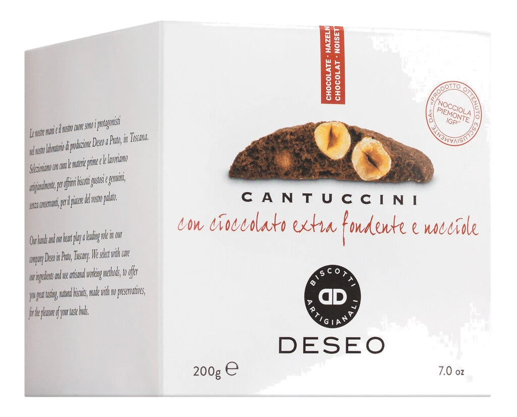 Cantuccini con nocciole e cioccolato fondente