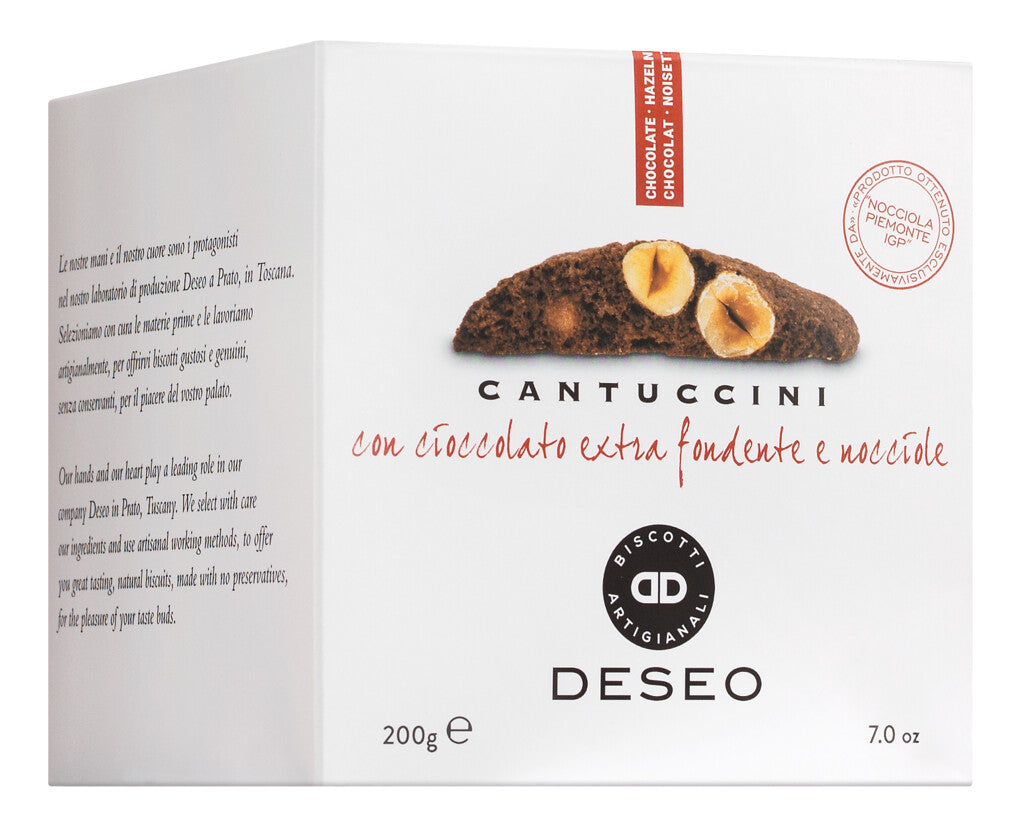 Cantuccini con nocciole e cioccolato fondente