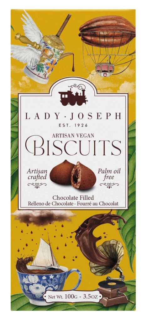 Chocolate filled vegan Cookies