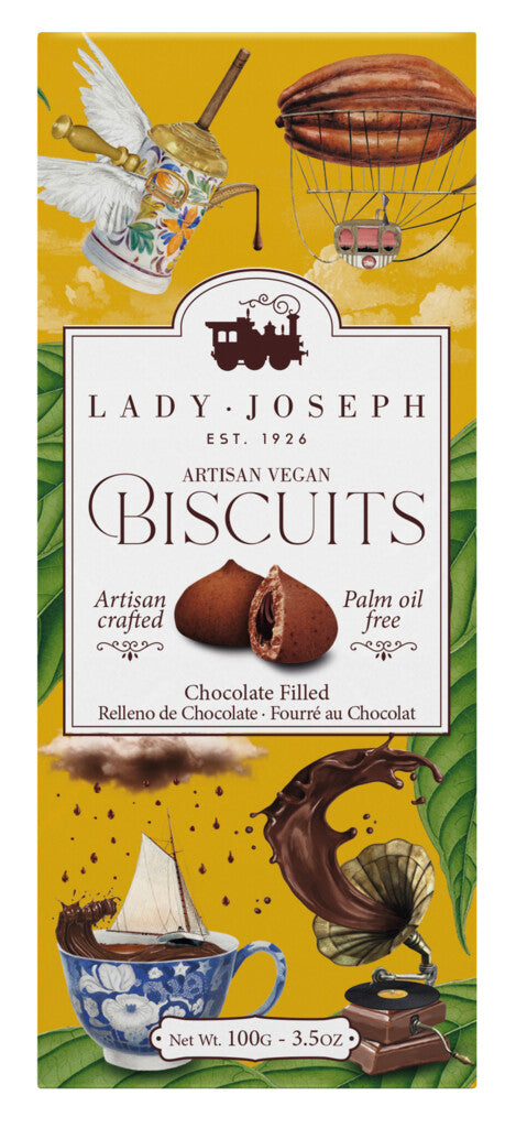 Chocolate filled vegan Cookies