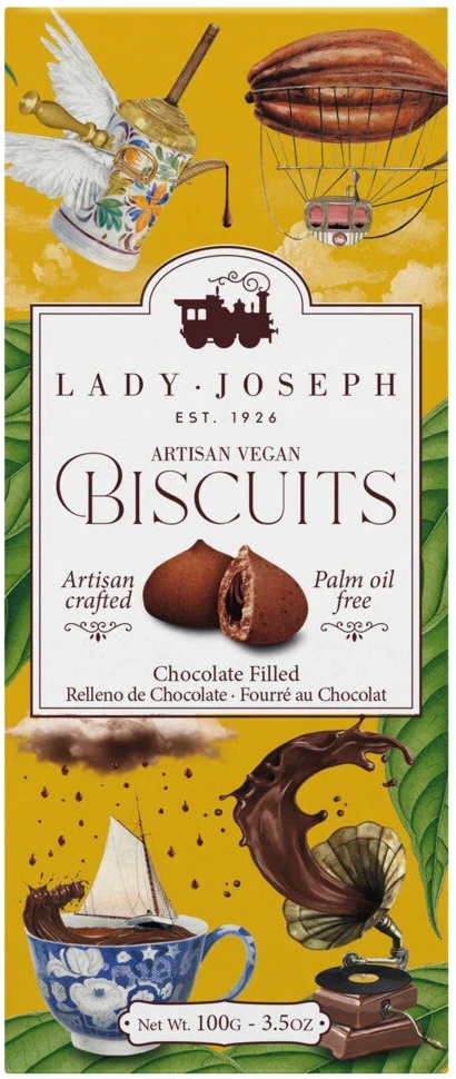 Chocolate filled vegan Cookies