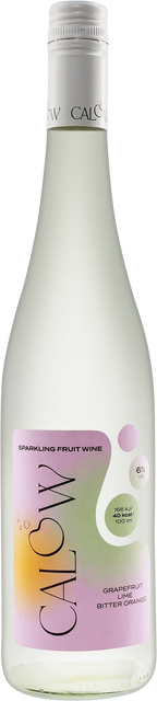 CALOW Grapefruit-Limette Weinaperitif – Flasche mit Grapefruit-Limetten-Design, low alcohol, fertig gemixt