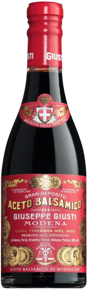 Dunkle Flasche Aceto Balsamico di Modena IGP 3 Med. d'oro, Balsamessig aus Modena