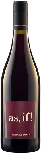 Flasche as, if! Appassimento Primitivo von Torrevento, apulischer Rotwein aus getrockneten Primitivo-Trauben